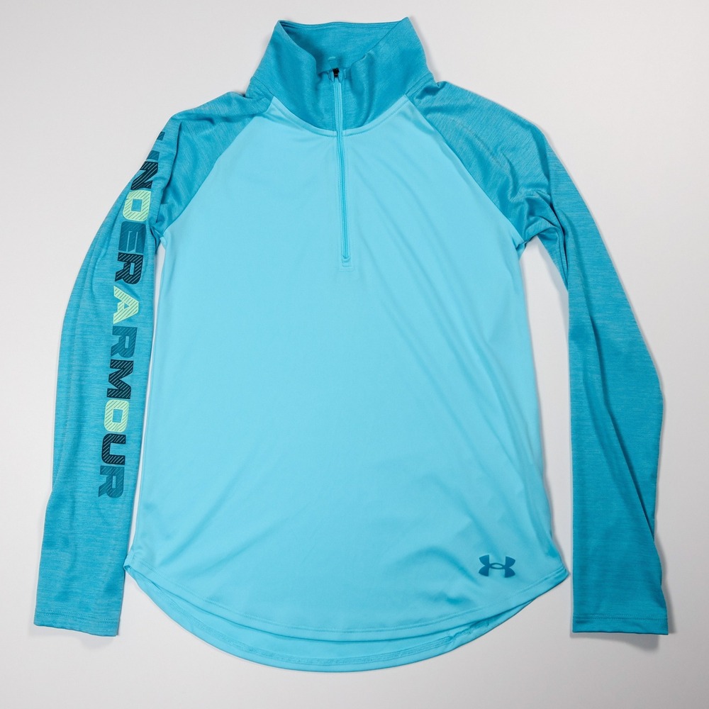 Under Armour 1/4 Zip Pullover Top Athletic‎ Activewear Youth XL Loose Heatgear